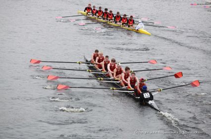 several sets of rowing teams