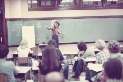 Sara Ashworth teaching the Spectrum in a classroom