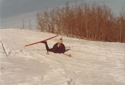 Sara Ashworth fallen during a skiing trip