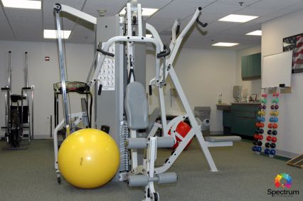 inside a fitness room