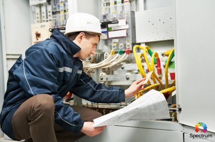 technician working on wiring