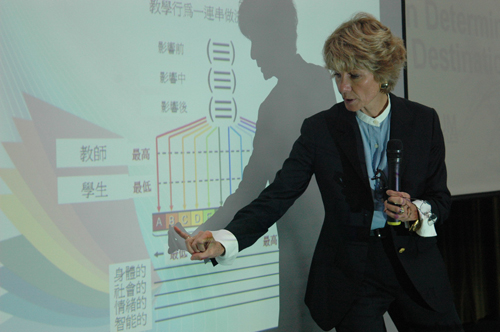 Sara Ashworth teaching the Spectrum Theory in Taiwan